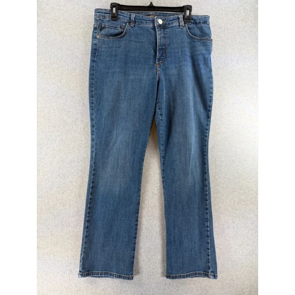 Lee Women’s Size 16 Instantly Slims High Rise Straight Leg Jeans Blue 3553